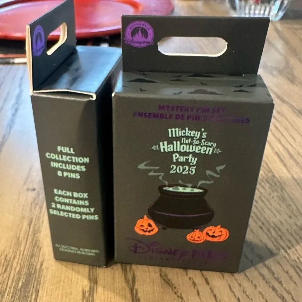 Disney Halloween 2025 Pin Collection - Black and Orange